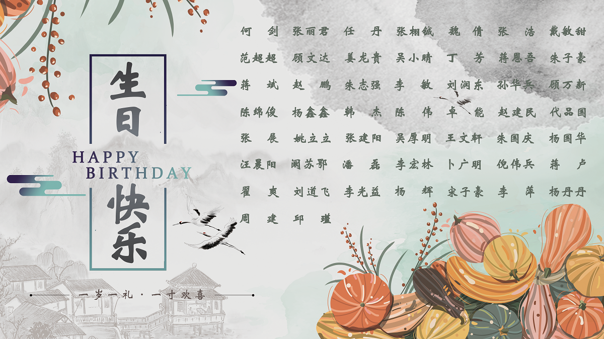 【生日祝?！抗ё?0月生日的員工生日快樂(lè)！